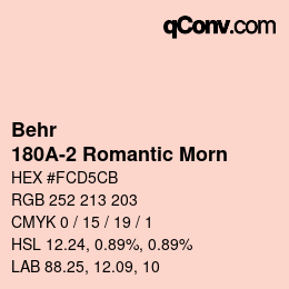 カラーコード: Behr - 180A-2 Romantic Morn | qconv.com