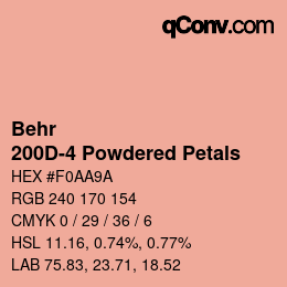 Color code: Behr - 200D-4 Powdered Petals | qconv.com