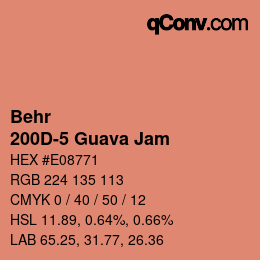 Color code: Behr - 200D-5 Guava Jam | qconv.com