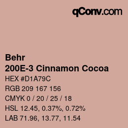 Farbcode: Behr - 200E-3 Cinnamon Cocoa | qconv.com