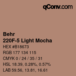 Color code: Behr - 220F-5 Light Mocha | qconv.com