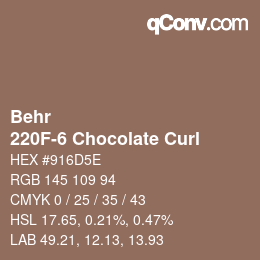 Farbcode: Behr - 220F-6 Chocolate Curl | qconv.com