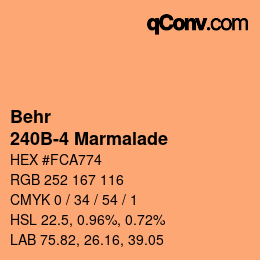 カラーコード: Behr - 240B-4 Marmalade | qconv.com