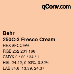 Color code: Behr - 250C-3 Fresco Cream | qconv.com
