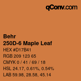 Farbcode: Behr - 250D-6 Maple Leaf | qconv.com