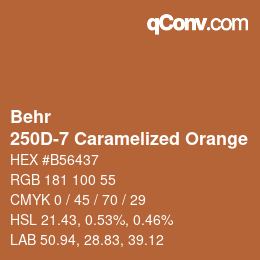 Color code: Behr - 250D-7 Caramelized Orange | qconv.com