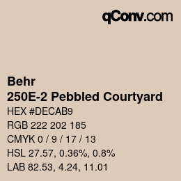 カラーコード: Behr - 250E-2 Pebbled Courtyard | qconv.com