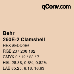 Color code: Behr - 260E-2 Clamshell | qconv.com