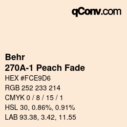 Color code: Behr - 270A-1 Peach Fade | qconv.com