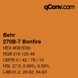 Color code: Behr - 270B-7 Bonfire | qconv.com