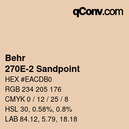 Color code: Behr - 270E-2 Sandpoint | qconv.com