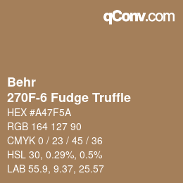 Farbcode: Behr - 270F-6 Fudge Truffle | qconv.com