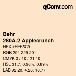 カラーコード: Behr - 280A-2 Applecrunch | qconv.com