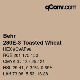 Color code: Behr - 280E-3 Toasted Wheat | qconv.com