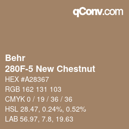 Color code: Behr - 280F-5 New Chestnut | qconv.com
