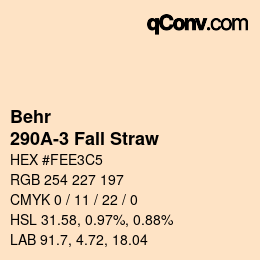 Color code: Behr - 290A-3 Fall Straw | qconv.com