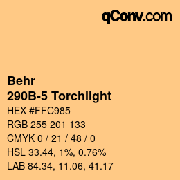 Color code: Behr - 290B-5 Torchlight | qconv.com