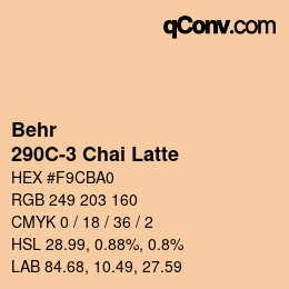 Color code: Behr - 290C-3 Chai Latte | qconv.com