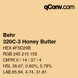 Farbcode: Behr - 320C-3 Honey Butter | qconv.com