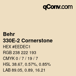 Color code: Behr - 330E-2 Cornerstone | qconv.com
