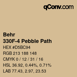 Código de color: Behr - 330F-4 Pebble Path | qconv.com