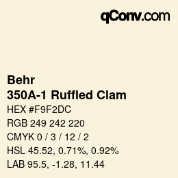 Color code: Behr - 350A-1 Ruffled Clam | qconv.com
