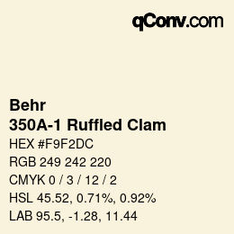 カラーコード: Behr - 350A-1 Ruffled Clam | qconv.com