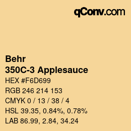 Farbcode: Behr - 350C-3 Applesauce | qconv.com