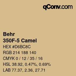 Color code: Behr - 350F-5 Camel | qconv.com