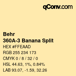 Farbcode: Behr - 360A-3 Banana Split | qconv.com