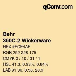 Farbcode: Behr - 360C-2 Wickerware | qconv.com