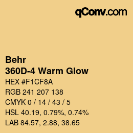 Code couleur: Behr - 360D-4 Warm Glow | qconv.com