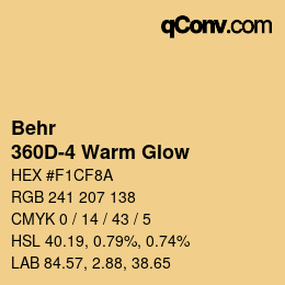 カラーコード: Behr - 360D-4 Warm Glow | qconv.com