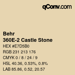 カラーコード: Behr - 360E-2 Castle Stone | qconv.com