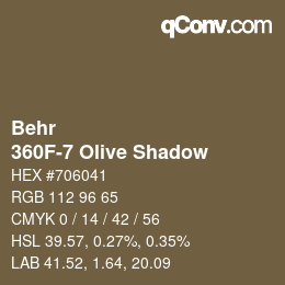 Color code: Behr - 360F-7 Olive Shadow | qconv.com