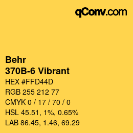 カラーコード: Behr - 370B-6 Vibrant | qconv.com