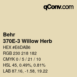カラーコード: Behr - 370E-3 Willow Herb | qconv.com