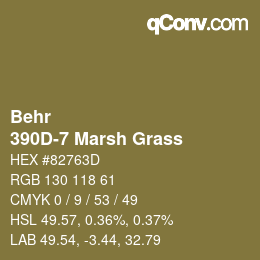 Farbcode: Behr - 390D-7 Marsh Grass | qconv.com