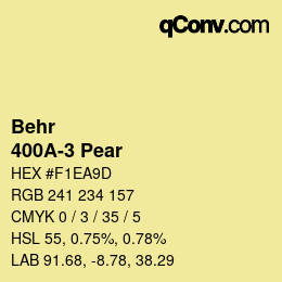 Color code: Behr - 400A-3 Pear | qconv.com