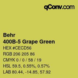 Color code: Behr - 400B-5 Grape Green | qconv.com