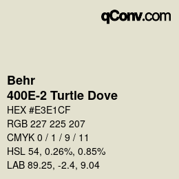 Farbcode: Behr - 400E-2 Turtle Dove | qconv.com