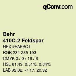 カラーコード: Behr - 410C-2 Feldspar | qconv.com