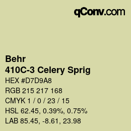 Code couleur: Behr - 410C-3 Celery Sprig | qconv.com