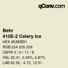 Code couleur: Behr - 410E-2 Celery Ice | qconv.com