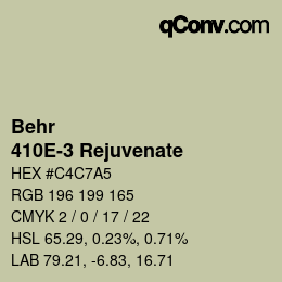 カラーコード: Behr - 410E-3 Rejuvenate | qconv.com