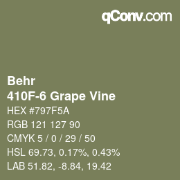 Farbcode: Behr - 410F-6 Grape Vine | qconv.com