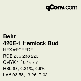 Color code: Behr - 420E-1 Hemlock Bud | qconv.com