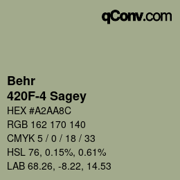 Color code: Behr - 420F-4 Sagey | qconv.com