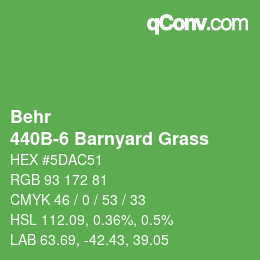 Color code: Behr - 440B-6 Barnyard Grass | qconv.com