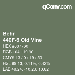 カラーコード: Behr - 440F-6 Old Vine | qconv.com